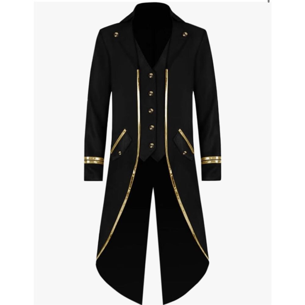 NEW Mens Steampunk Victorian Jacket Gothic Tailcoat Costume M